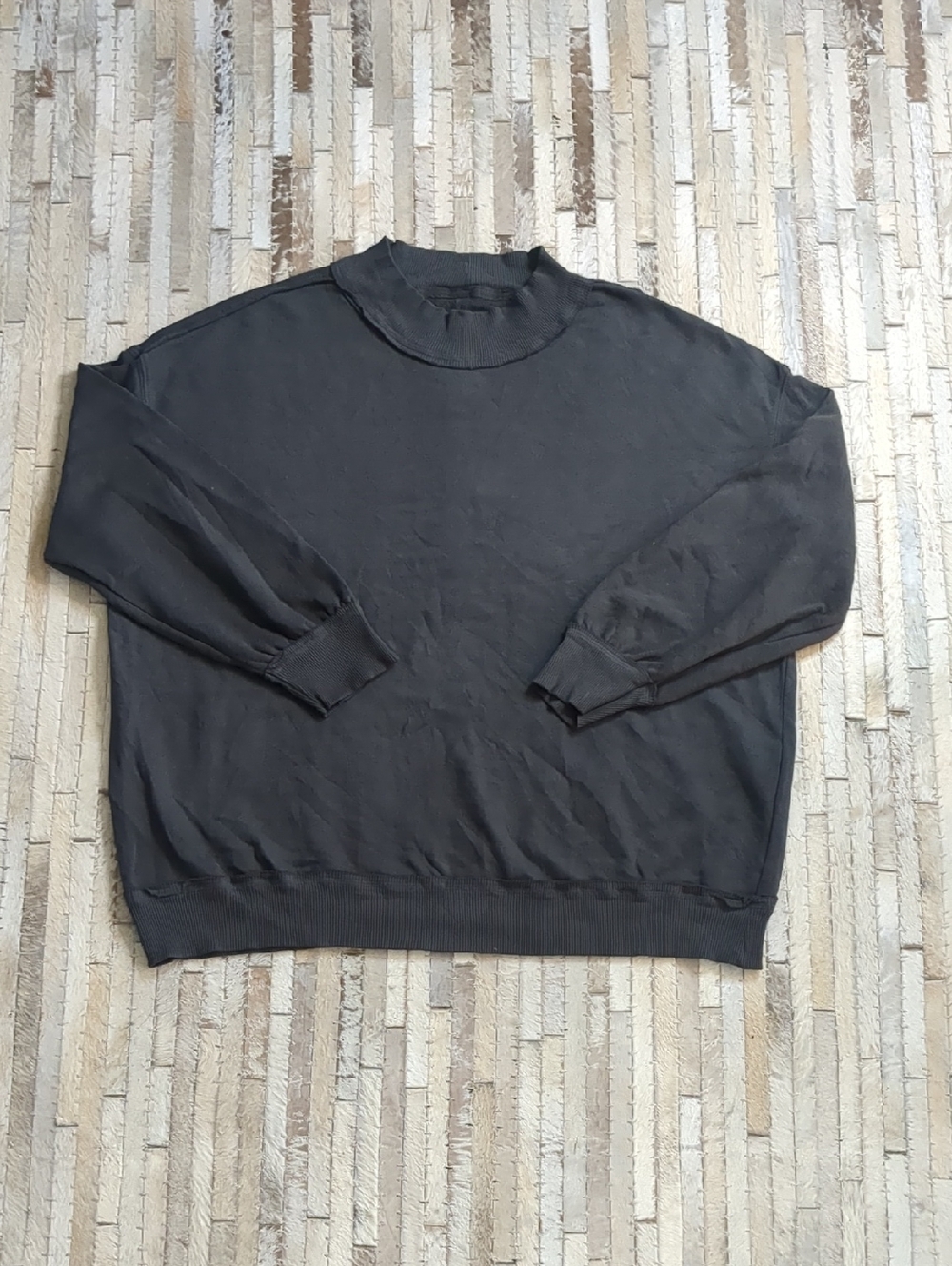 We The Free Women's S Camden Pullover Gray Crewneck 100% Cotton Sweatshirt